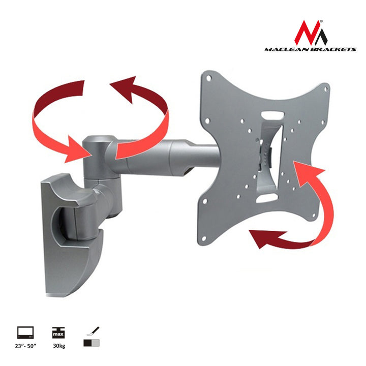 Supporto Universale a Muro per TV da 23 fino a 50" Regolabile Maclean MC-503A S