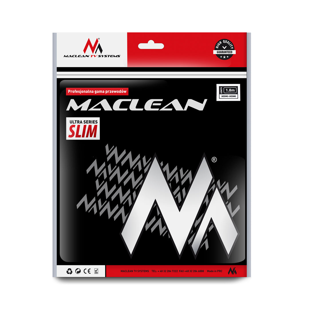 Cavo HDMI-HDMI v1.4  lunghezza 1,8m Maclean MCTV-5