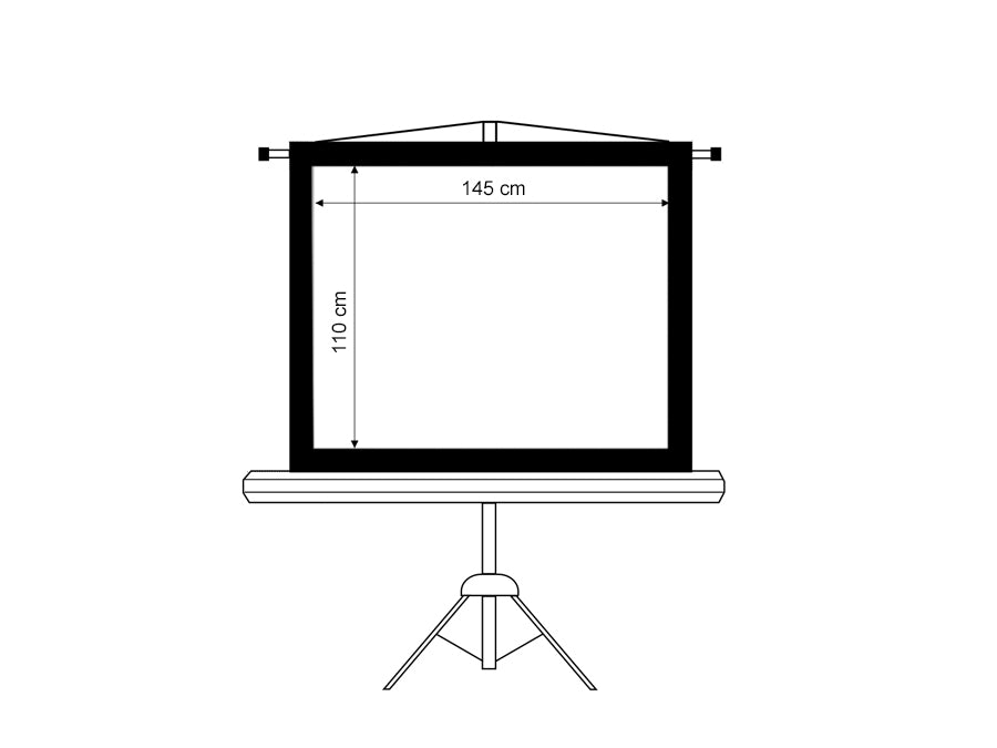 Schermo di proiezione 145x110 72"  Maclean MC-536, bloccaggio automatico