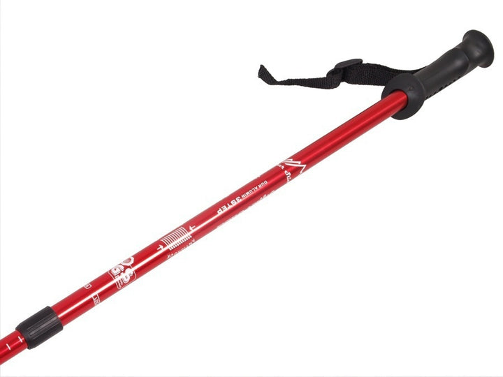 Bastoncini da nordic walking in alluminio anti-shock system 65-135cm EUROBATT colore rosso