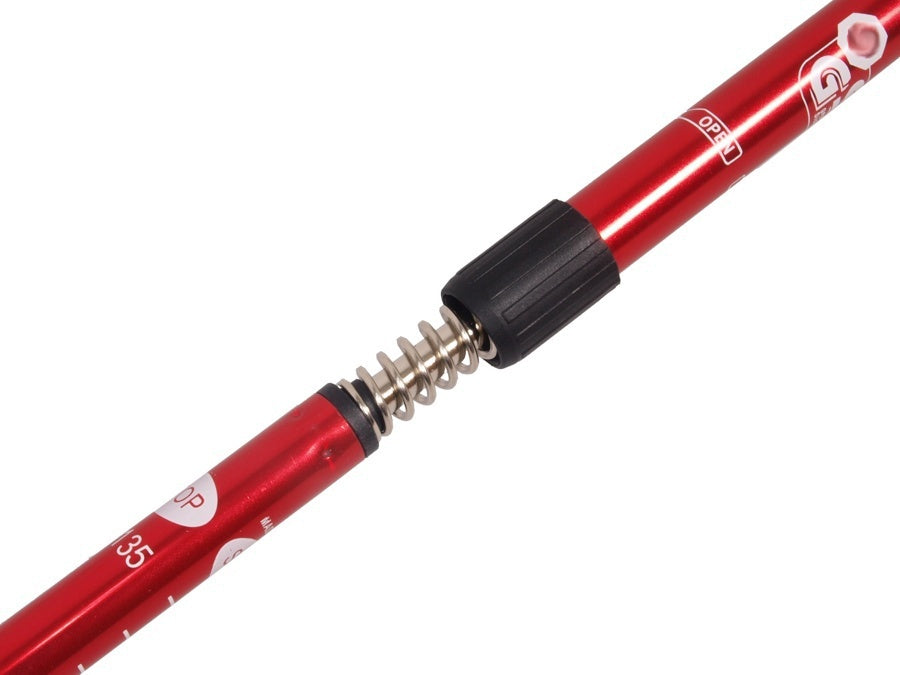 Bastoncini da nordic walking in alluminio anti-shock system 65-135cm EUROBATT colore rosso