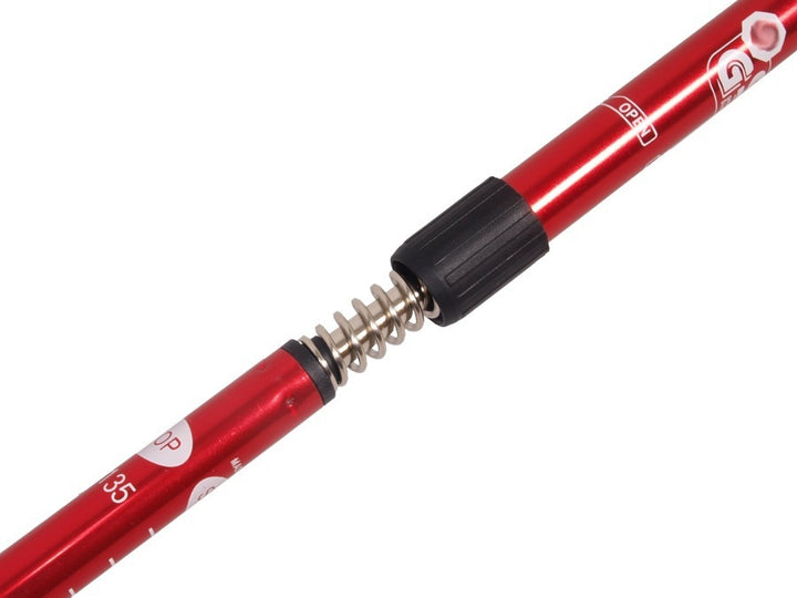 Bastoncini da nordic walking in alluminio anti-shock system 65-135cm EUROBATT colore rosso
