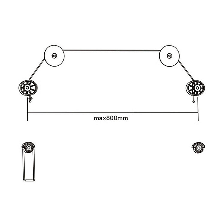 Supporto Appendino TV LED LCD Plasma Ultra Stretto Maclean MC-557 37-75"