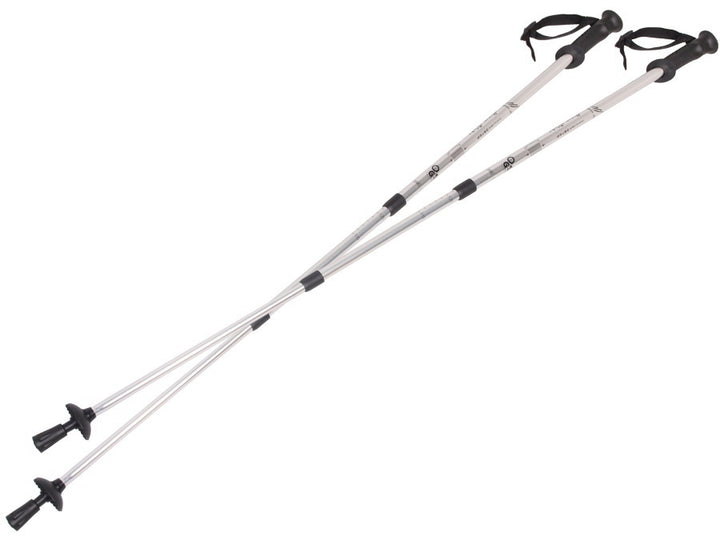 Bastoncini da nordic walking in alluminio 65-135 cm telescopici argento