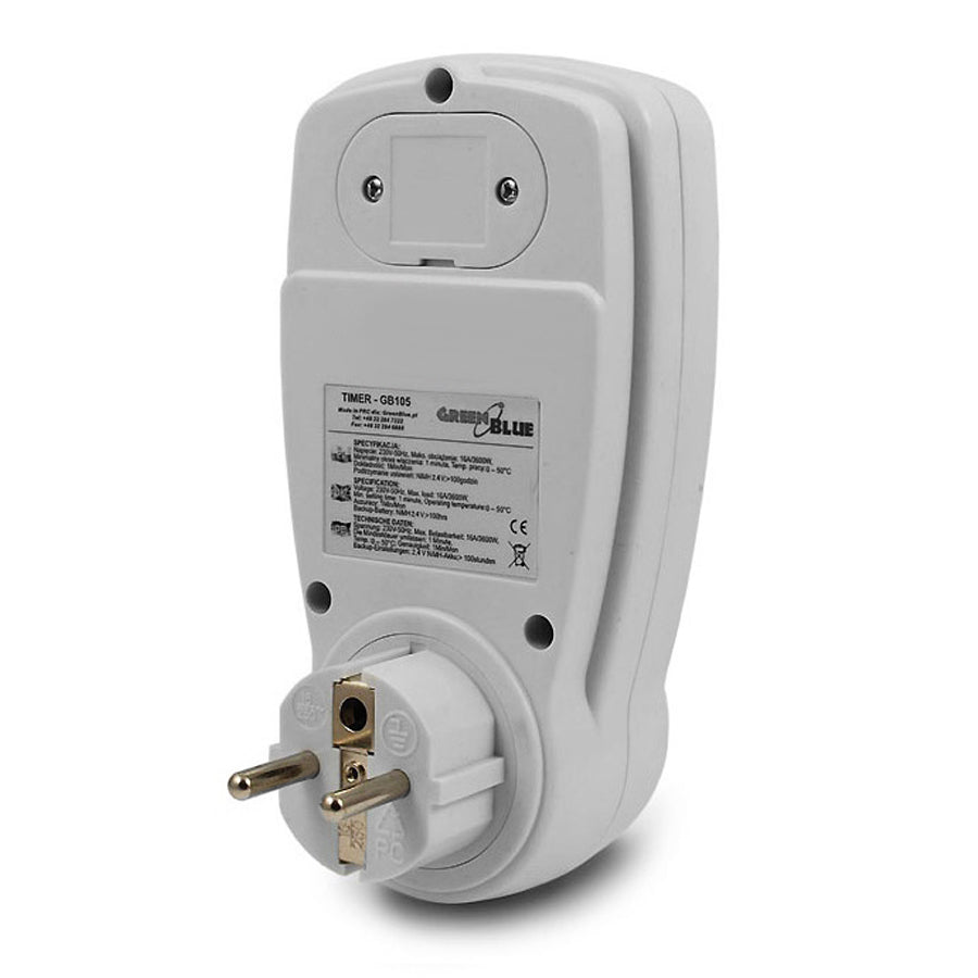 Timer digitale GreenBlue GB105 16 programmi fino a 240 programmi