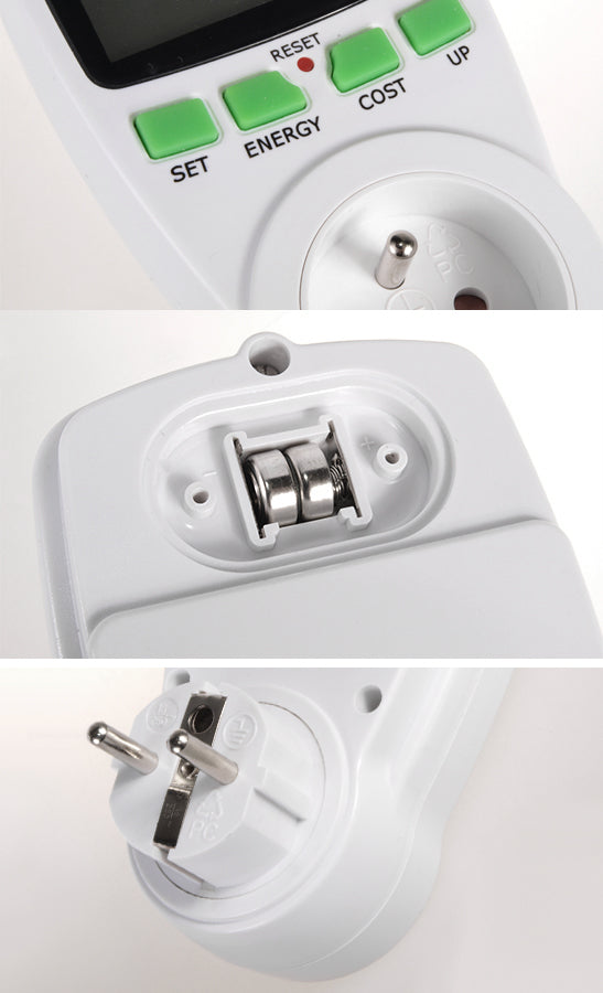 Misuratore di potenza Wattmetro display tempo di misura GreenBlue GB202