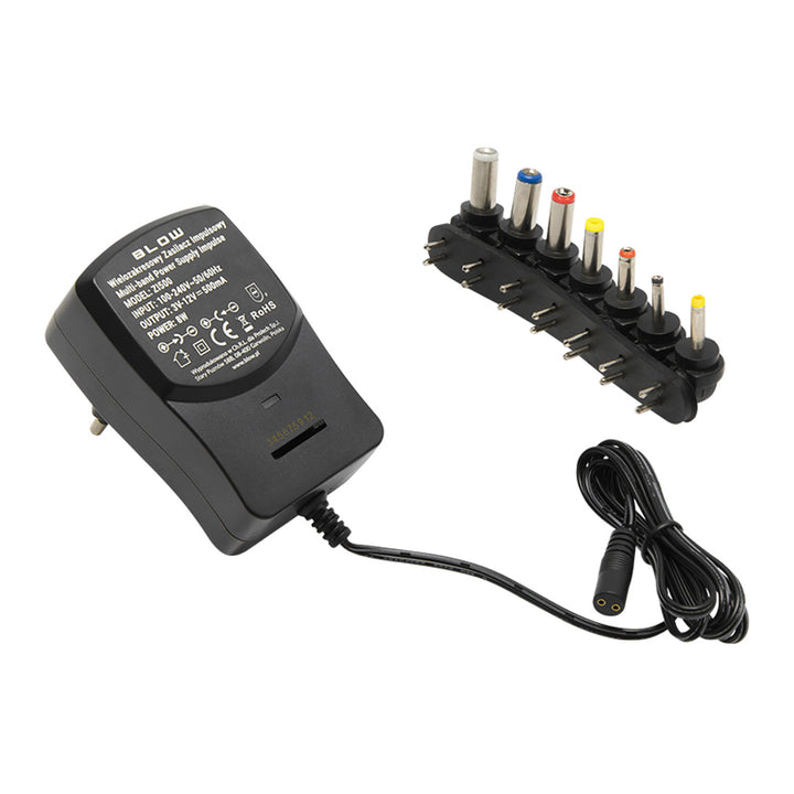 Alimentatore universale regolato 3-12V 500mA Blow ZI500 5264#