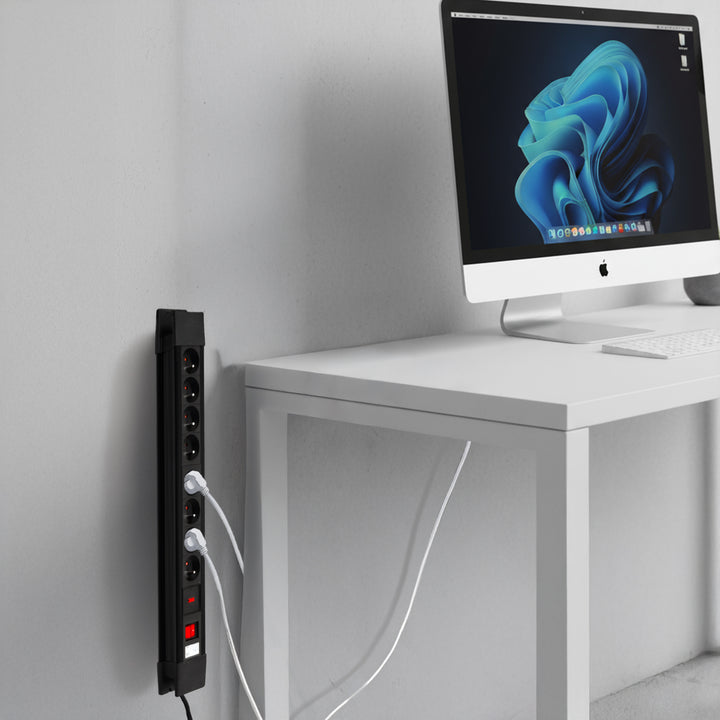 Multipresa elettrica 8 posti MCE11 Maclean Sistema di protezione