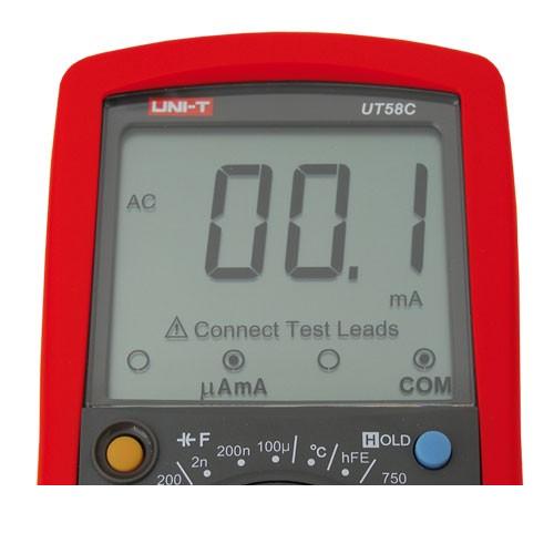 Il misuratore digitale professionale UT58C - UNI-T UT58C prodotto da Uni-t è un multimetro universale con una serie di funzioni di misurazione.