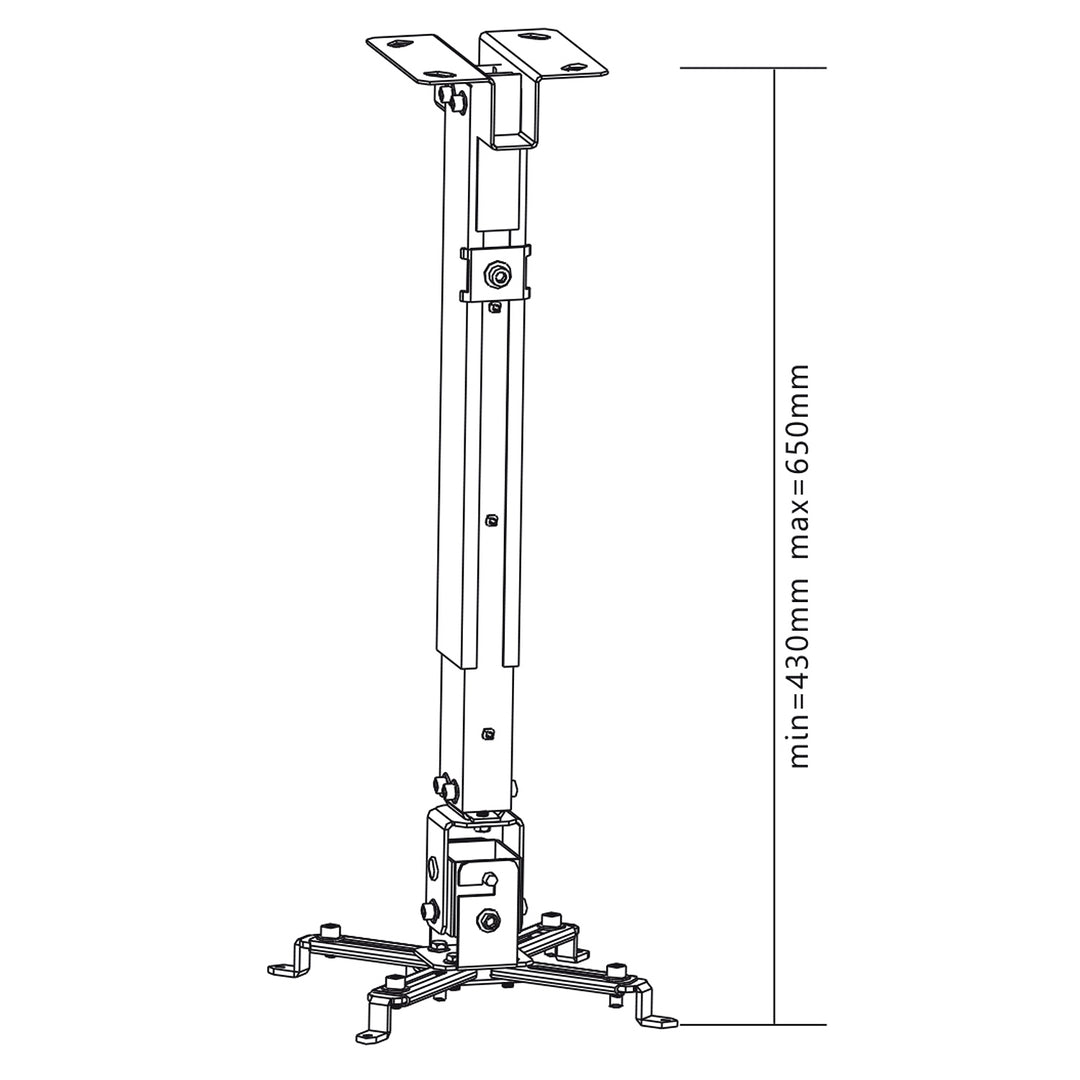 Supporto Staffa Proiettore da Soffitto fino a 20kg Universale Maclean MC-581