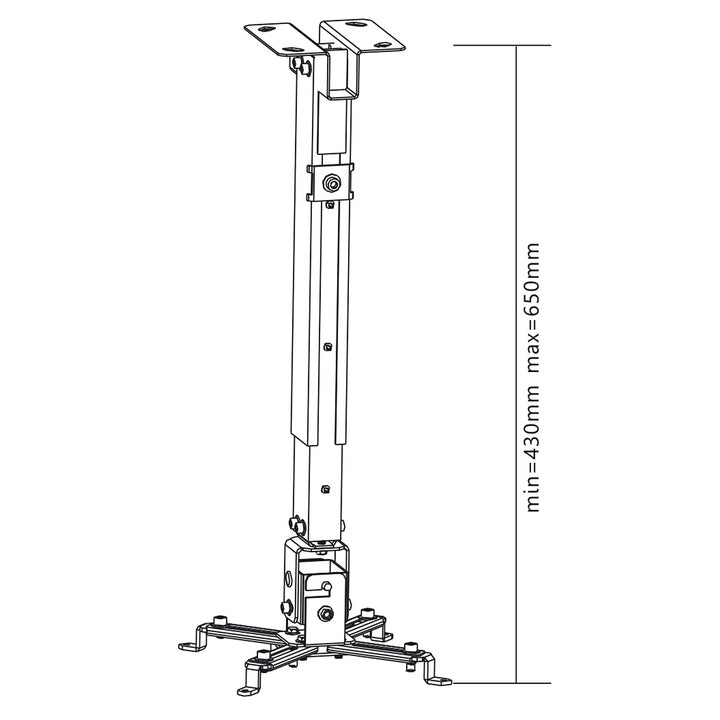 Supporto Staffa Proiettore da Soffitto fino a 20kg Universale Maclean MC-581
