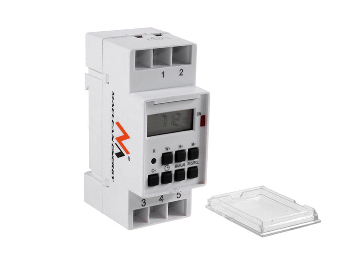 Timer Digitale Programmabile sulla Guida DIN Rele Temporizzatore Maclean MCE09