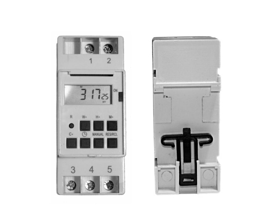 Timer Digitale Programmabile sulla Guida DIN Rele Temporizzatore Maclean MCE09