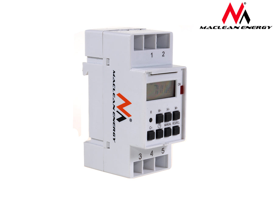 Timer Digitale Programmabile sulla Guida DIN Rele Temporizzatore Maclean MCE09