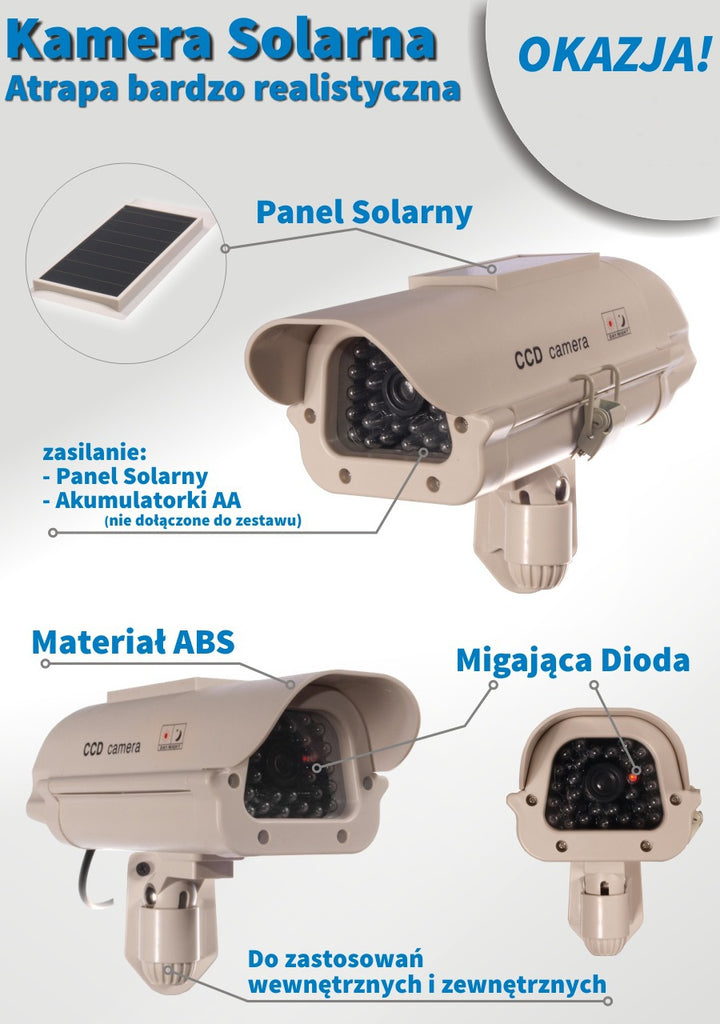 Telecamera Finta Falsa Dummy Camera Sorveglianza CCTV Colore Arge SOL1500