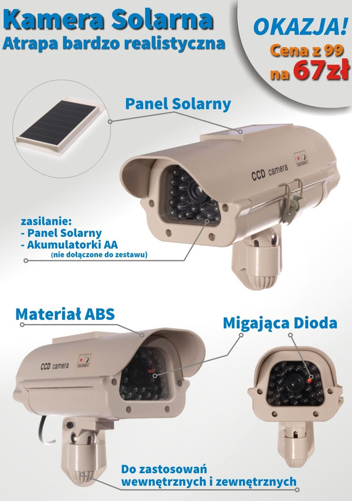 Telecamera Finta Falsa Dummy Camera Sorveglianza CCTV Colore Arge SOL1500