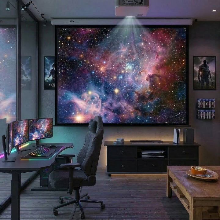 Schermo di proiezione Maclean, elettrico, da parete o da soffitto, 100'', 200x150, 4:3, MC-592