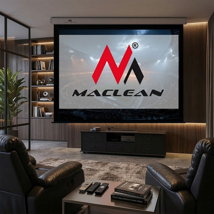 Schermo di proiezione Maclean, elettrico, da parete o da soffitto, 100'', 200x150, 4:3, MC-592