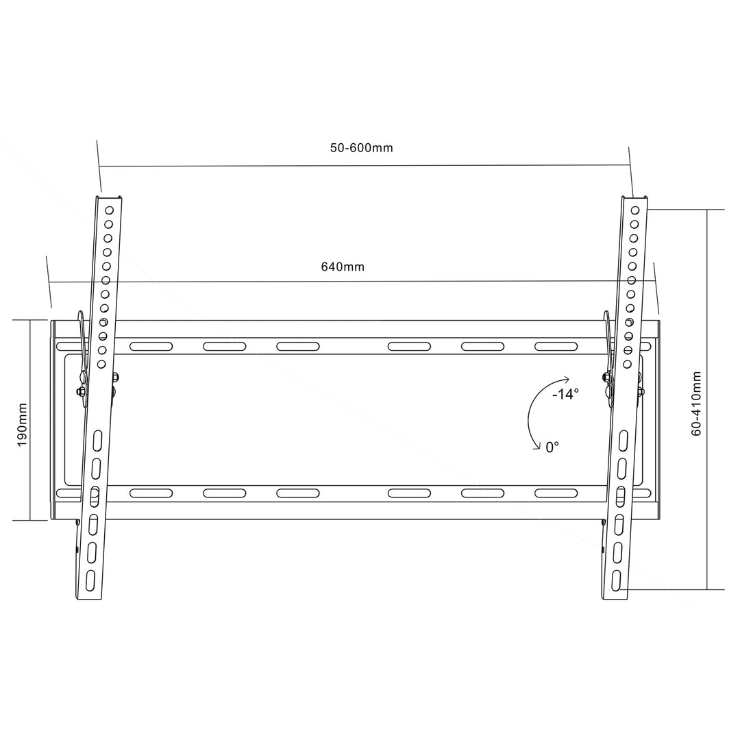 Supporto Staffa Universale da Parete per TV Plasma LED LCD da 32" fino a 80" Maclean MC-605N