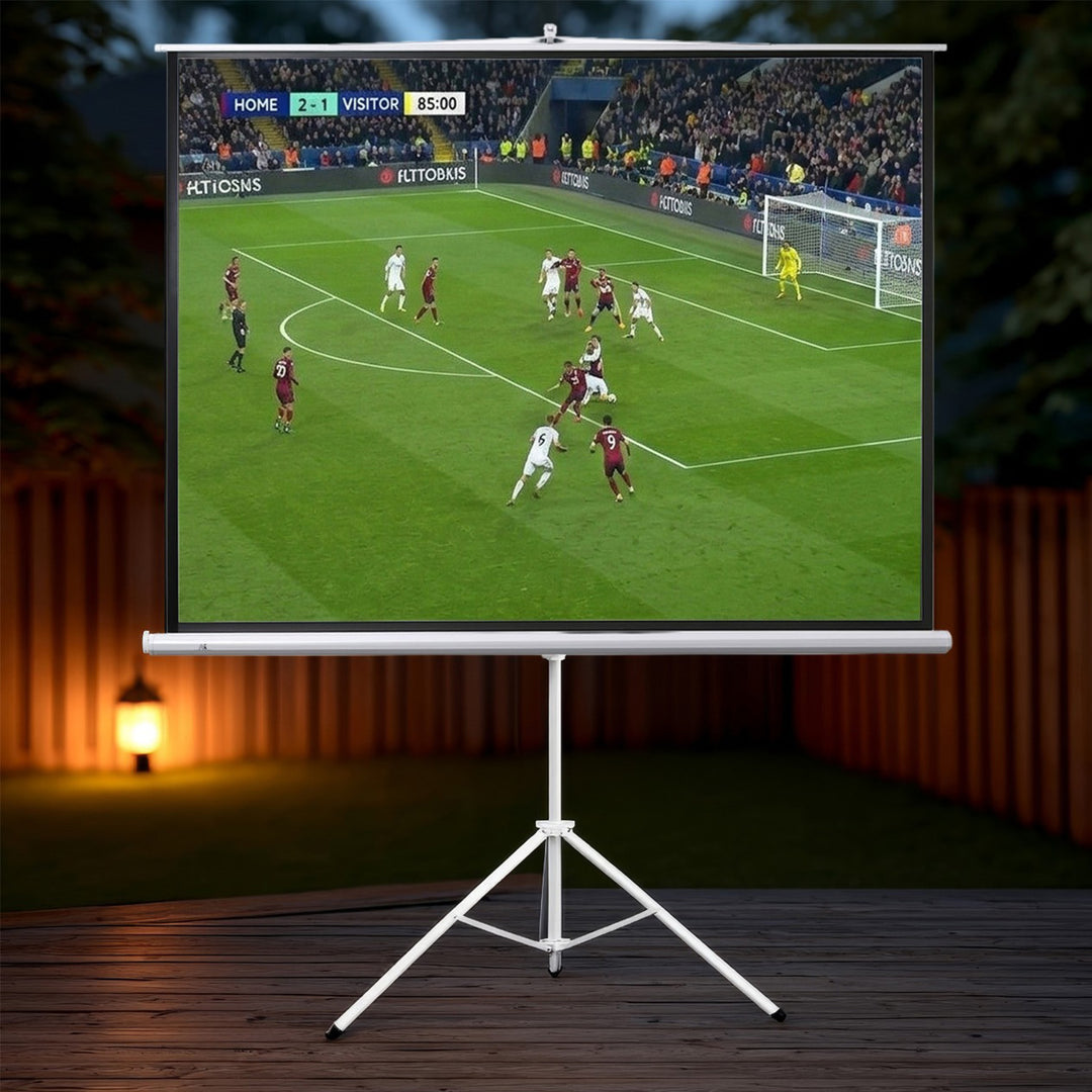 Schermo di proiezione Maclean, diagonale 120 pollici, 240x180 cm, su treppiede, formato 4:3, MC-608