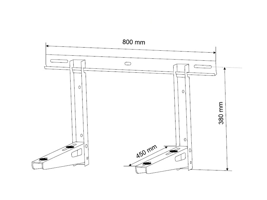 SUPPORTO ARIA CONDIZIONATA PIEGHEVOLE 450 MM KPL MACLEAN