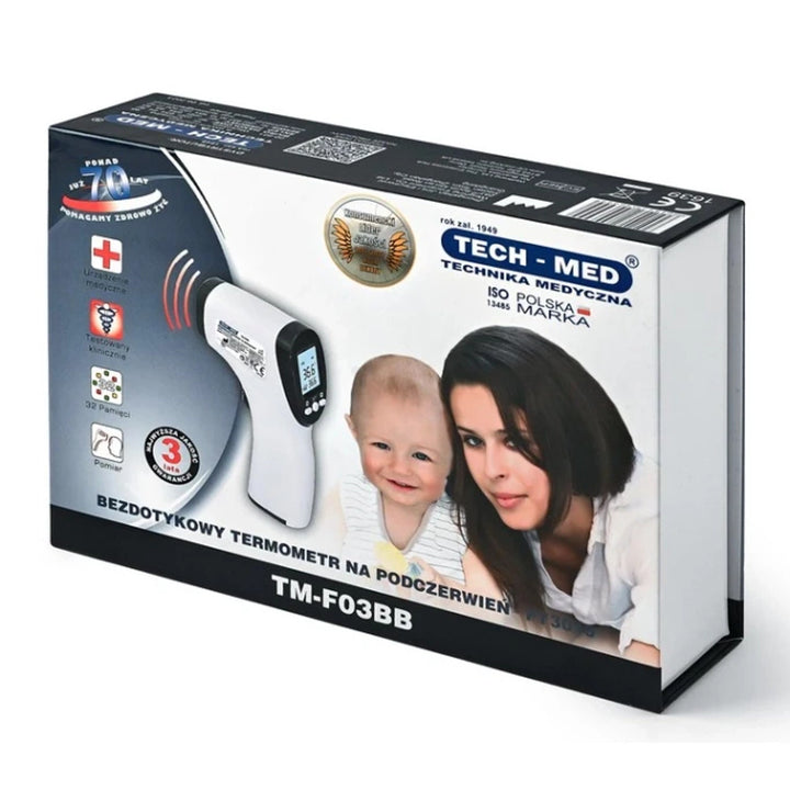 Termometro senza contatto Tech-Med, display LCD, memoria per 32 risultati, TM-F03BB