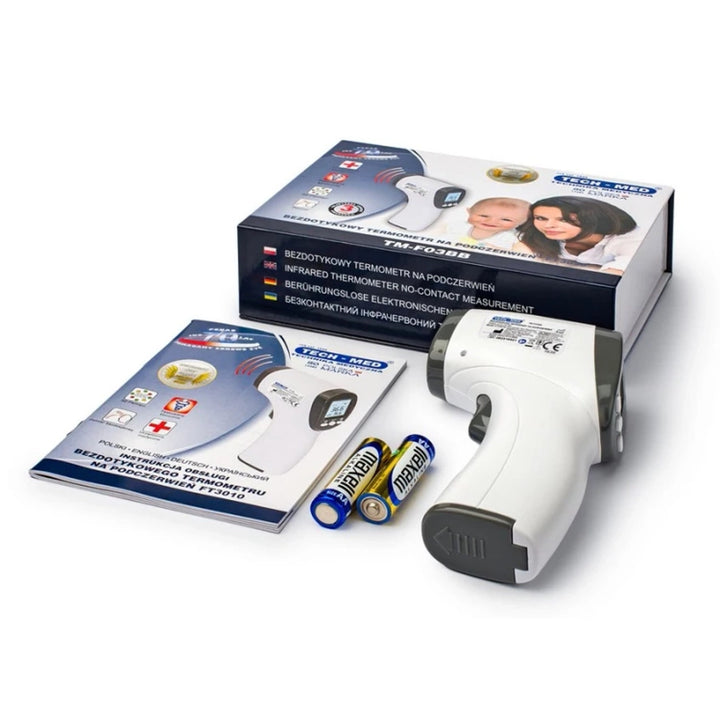 Termometro senza contatto Tech-Med, display LCD, memoria per 32 risultati, TM-F03BB
