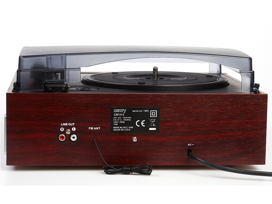 Grammofono + Radio FM CAMRY Stile Retrò classico HOME AUDIO 3 velocità Giradischi