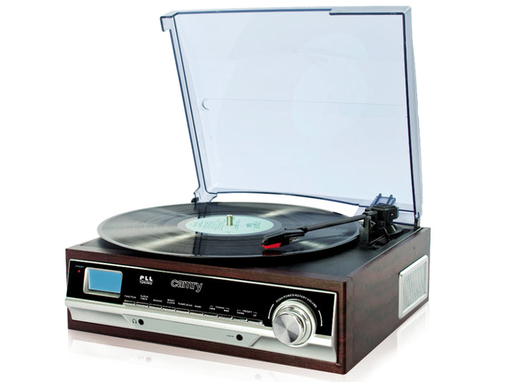 Grammofono + Radio FM CAMRY Stile Retrò classico HOME AUDIO 3 velocità Giradischi