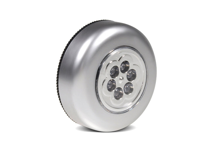 Lampada 6 x LED Adesiva Super Bright Stick and Click Argento Maclean MCE27