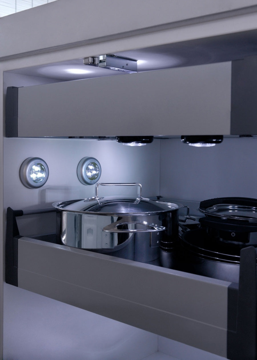 Lampada 6 x LED Adesiva Super Bright Stick and Click Argento Maclean MCE27