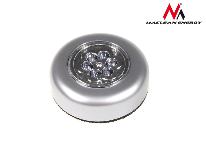 Lampada 6 x LED Adesiva Super Bright Stick and Click Argento Maclean MCE27