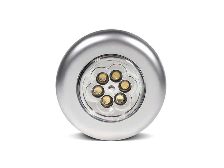 Lampada 6 x LED Adesiva Super Bright Stick and Click Argento Maclean MCE27