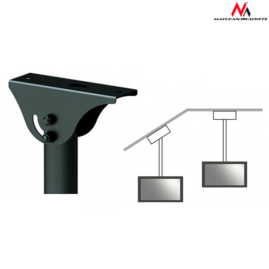 Maclean MC-631 Staffa TV Universale da Soffitto, Compatibile con diagonale: da 32" a 65"