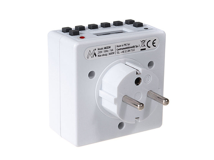 Timer Digitale Programmabile Schuko 3600W Maclean MCE30 max 156 programmi