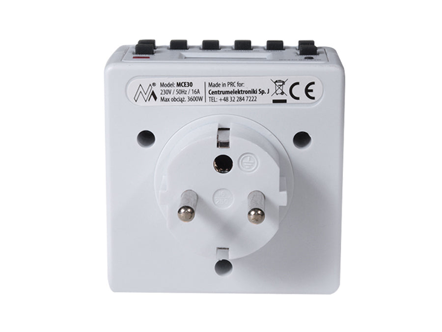 Timer Digitale Programmabile Schuko 3600W Maclean MCE30 max 156 programmi