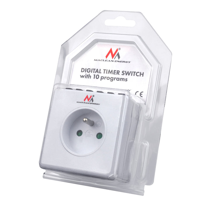 Timer Digitale Programmabile Schuko 3600W Maclean MCE30 max 156 programmi