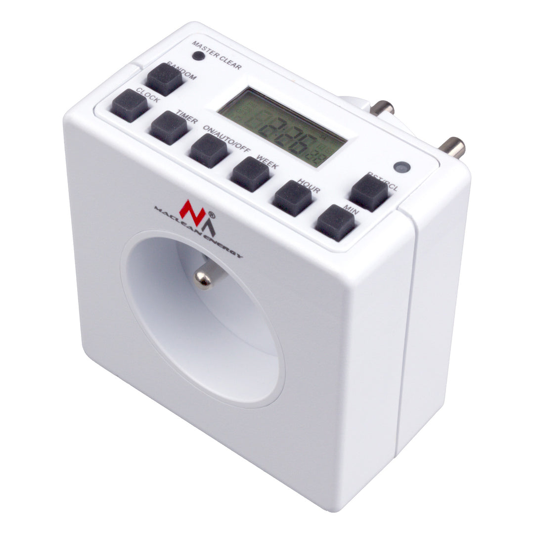 Timer Digitale Programmabile Schuko 3600W Maclean MCE30 max 156 programmi