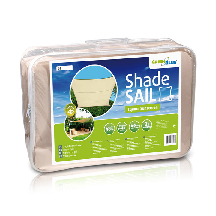 4x4m GreenBlue GB504, vela ombreggiante da giardino color crema