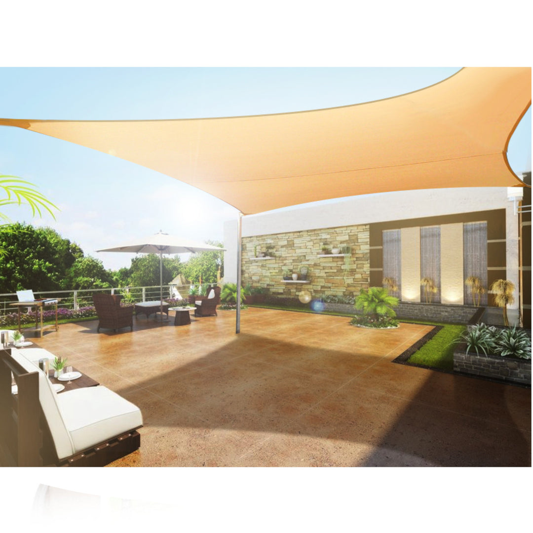 4x4m GreenBlue GB504, vela ombreggiante da giardino color crema