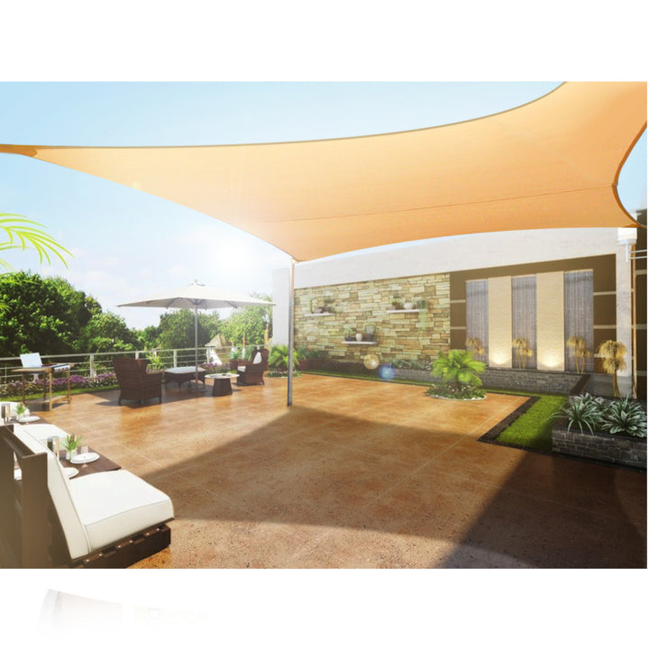 4x4m GreenBlue GB504, vela ombreggiante da giardino color crema
