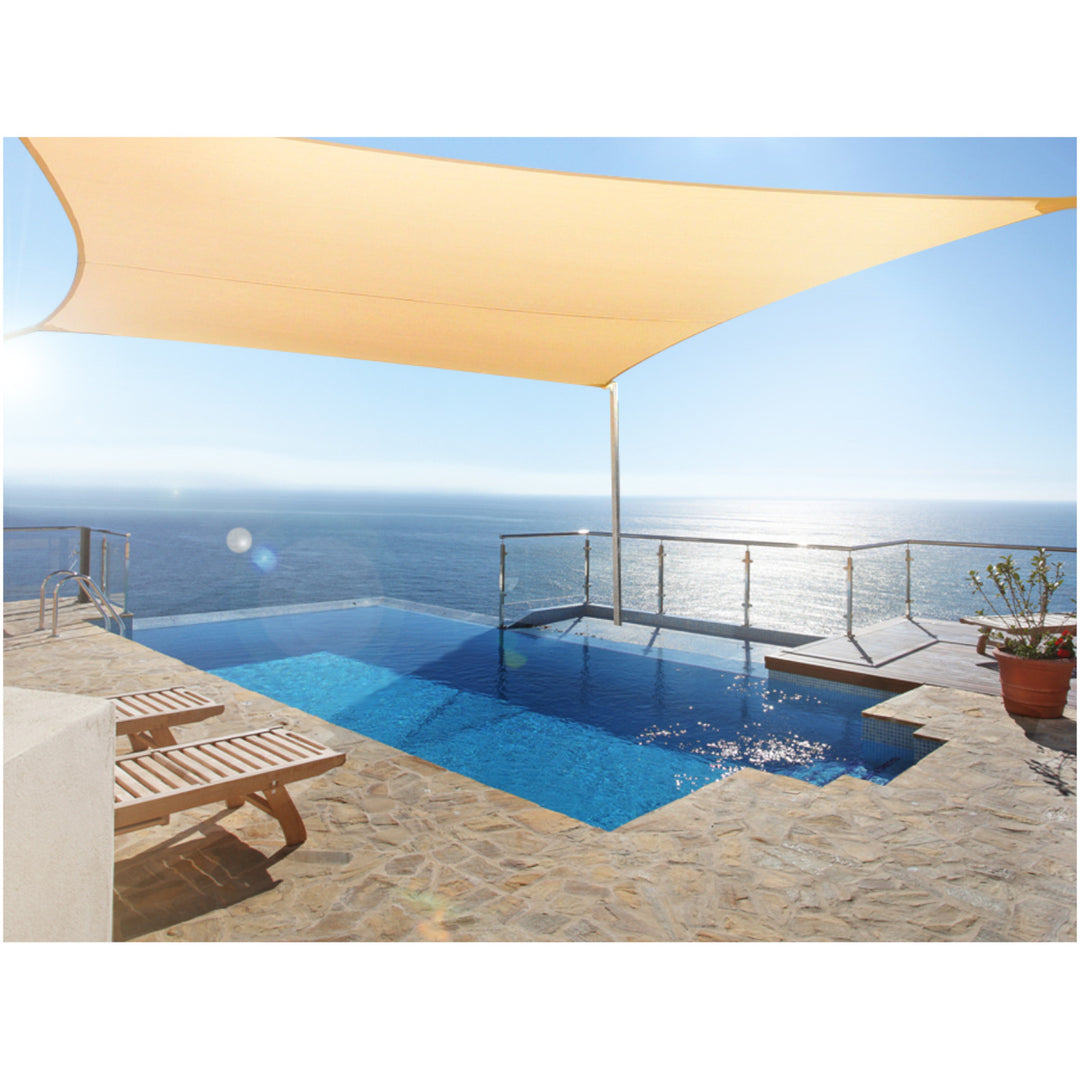 4x4m GreenBlue GB504, vela ombreggiante da giardino color crema