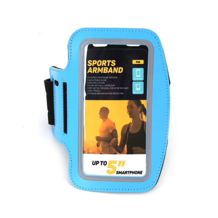 Custodia per smartphone da 5'' con tracolla blu Platinet 42054