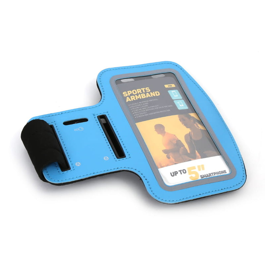 Custodia per smartphone da 5'' con tracolla blu Platinet 42054