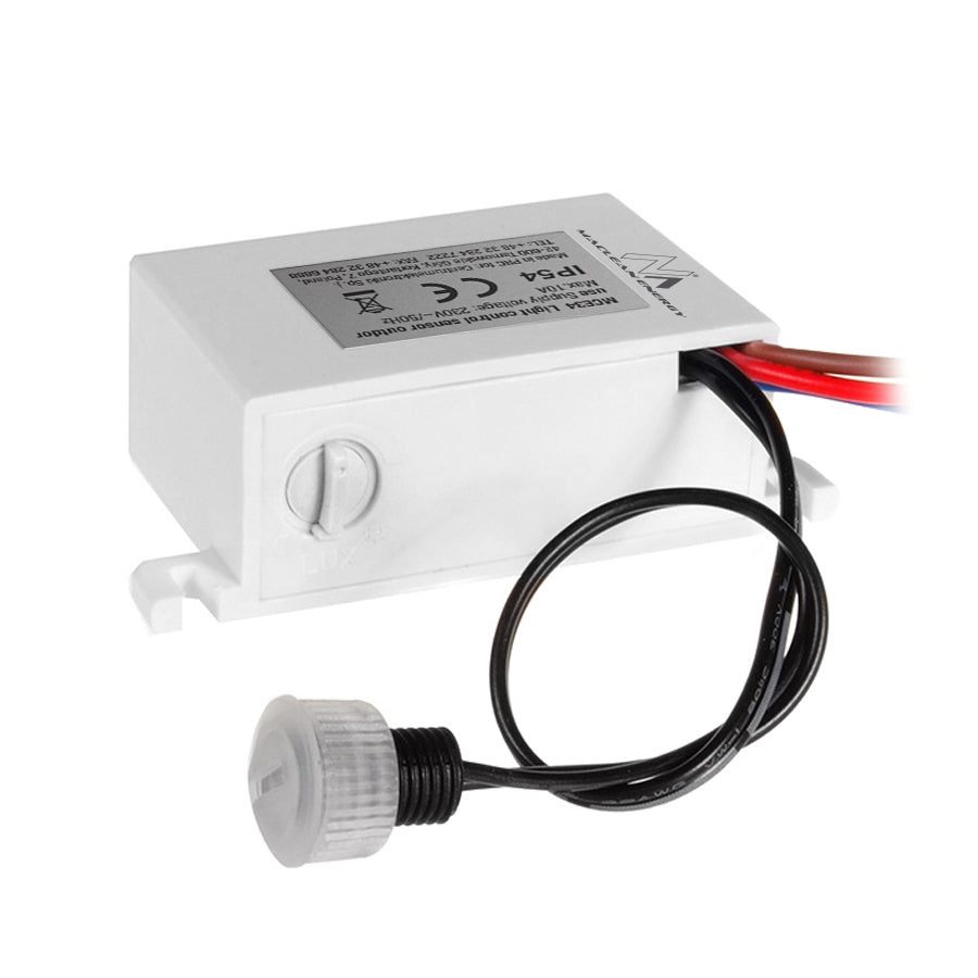 Interrutore Crepuscolare Sensore 2300W Sonda Esterna Rilevatore Maclean MCE34