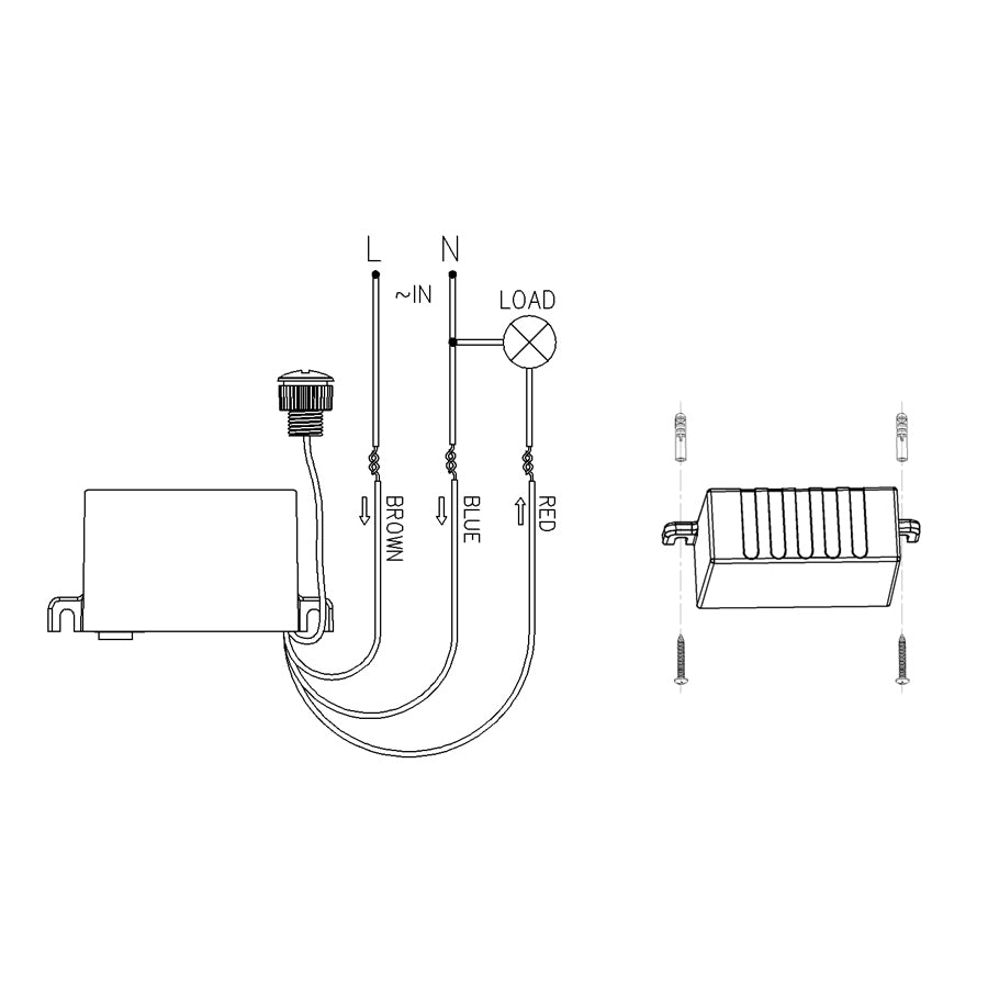 Interrutore Crepuscolare Sensore 2300W Sonda Esterna Rilevatore Maclean MCE34