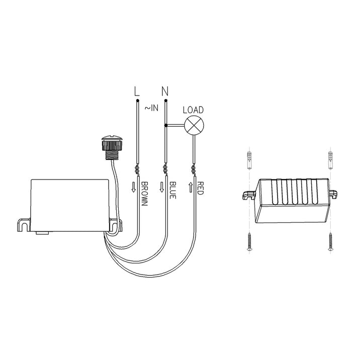 Interrutore Crepuscolare Sensore 2300W Sonda Esterna Rilevatore Maclean MCE34