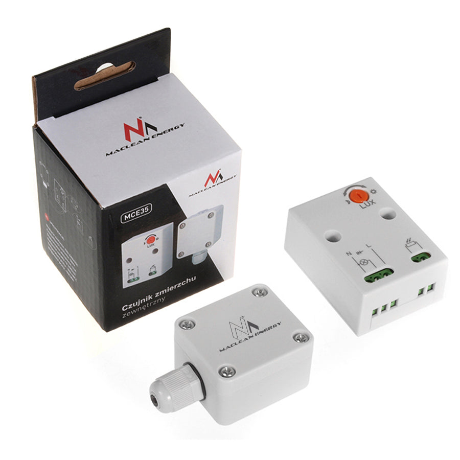 Sensore crepuscolare con sonda esterna max 3450W Maclean Energy MCE35