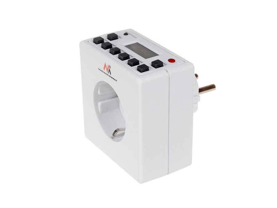 Timer Digitale Programmabile Schuko 3600W 10 Programmi Risparmio