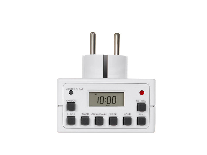 Timer Digitale Programmabile Schuko 3600W 10 Programmi Risparmio
